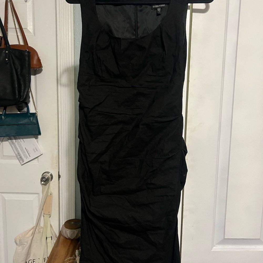 Eileen Fisher Black Midi Dress